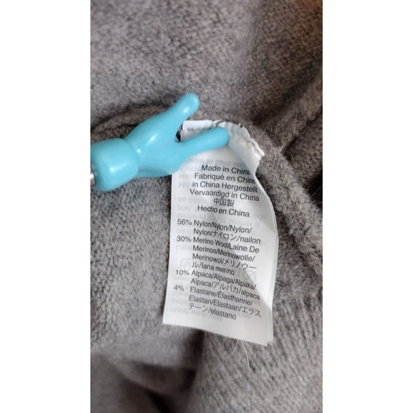 Madewell Cardigan Women XXS Beige Gray Kent Open Colorblock Wool Alpaca Pockets - Picture 4 of 5